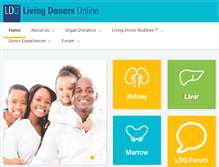 Tablet Screenshot of livingdonorsonline.org